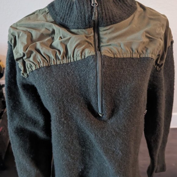 REI Wool Blend Green Sweater 1/4 Zip XXL | Earth Green - Picture 5 of 7